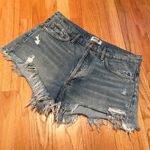 AGOLDE Parker Distressed Denim Shorts